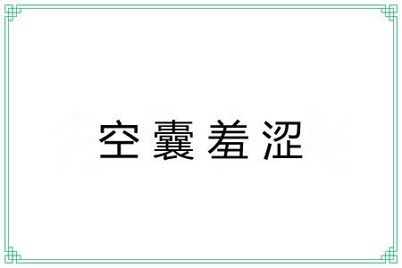 空囊羞涩 空囊羞涩