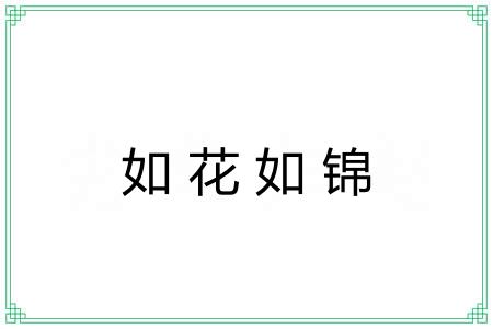 如花如锦