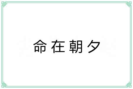 命在朝夕